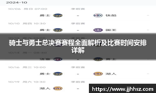 骑士与勇士总决赛赛程全面解析及比赛时间安排详解